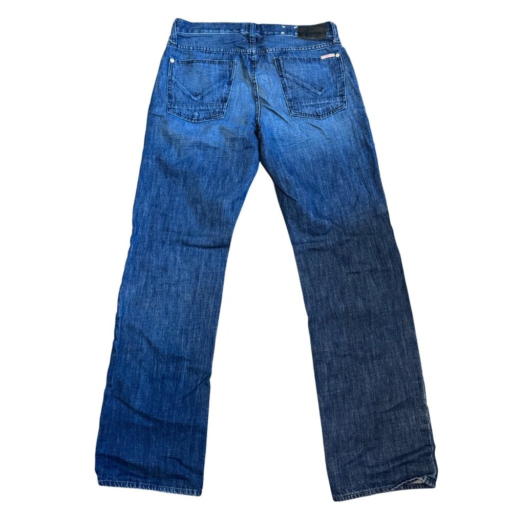 Hudson Bootcut Jeans Mens Dark Blue Denim Made In Mexico - Picture 2 of 5
